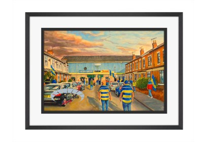 Wilderspool Stadium 'Going to the Match' Fine Art Print - Warrington Wolves Rugby League